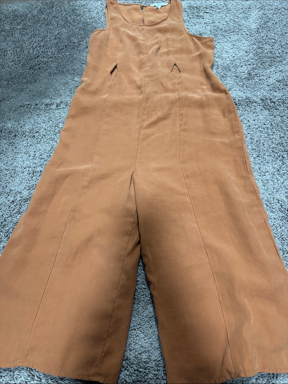 BCBGeneration Sleeveless Wide-Leg Jumpsuit in Rust
